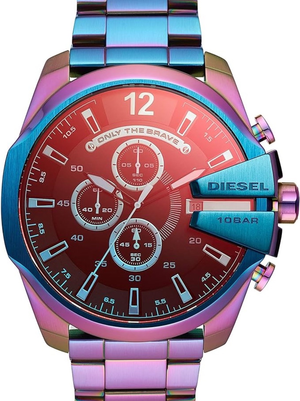 Diesel Mega Chief Chronograph Rainbow Stainless Steel Watch DZ4542